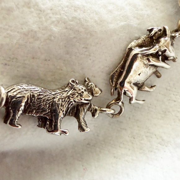 Sterling Silver Noah’s Ark Animal & Boat Bracelet - Picture 15 of 16
